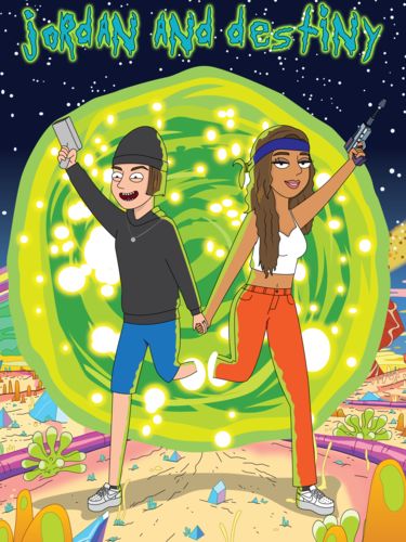 Customer photo review of 'Rick and Morty' Custom Portrait