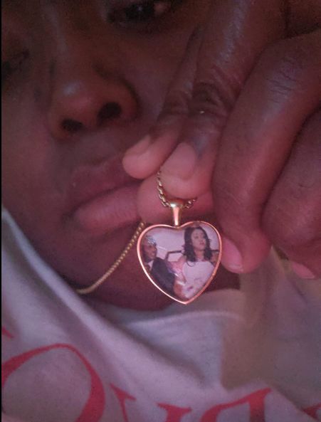 Customer photo review of Personalized Photo Necklace Custom Image Heart Shape Picture Necklace