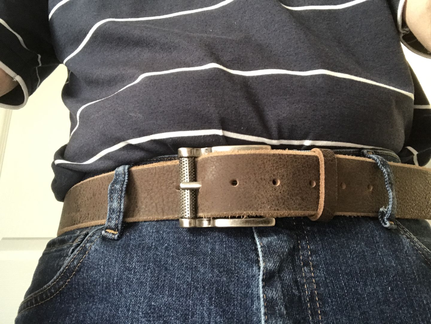Customer photo review of The Pinnacle Belt - Black 100 % Premium Leather Belt