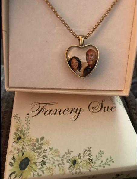 Customer photo review of Personalized Photo Necklace Custom Image Heart Shape Picture Necklace