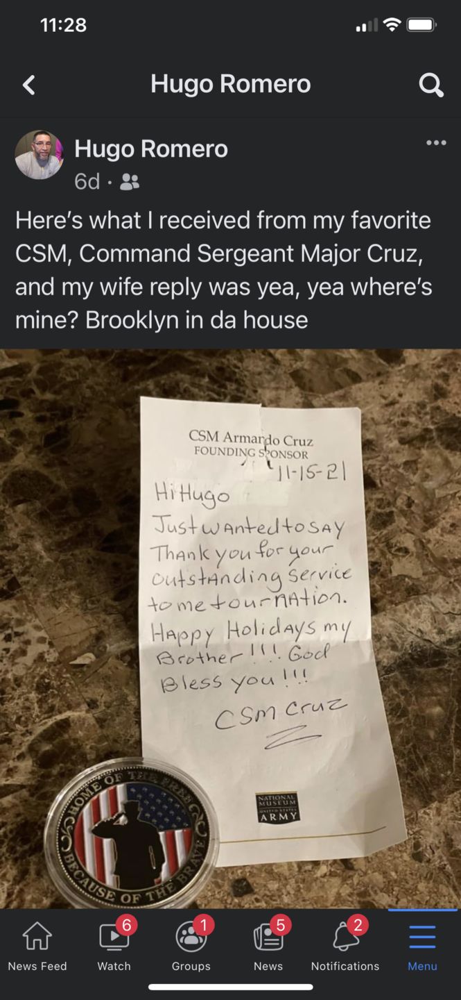 Customer photo review of Home of the Free - Thank You For Your Service Coin Bundle (5pcs) (PRE-ORDER!!!)