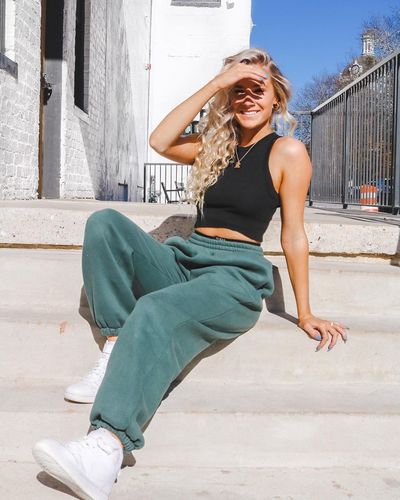 Customer photo review of Double Waistband Sweatpant