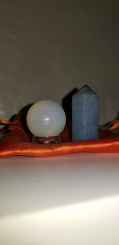Customer photo review of Angelite + Opalite Mini Duo