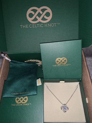 Customer photo review of Celtic Knot™ 18K White Gold Pendant