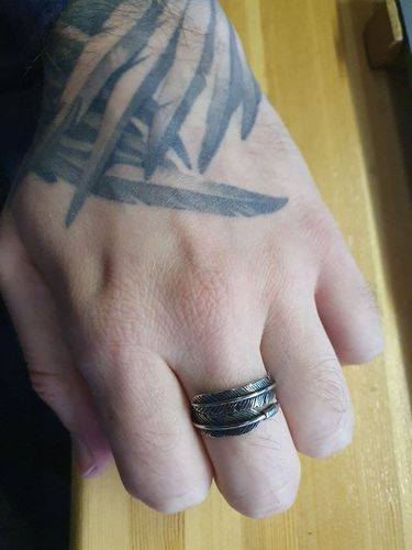 Customer photo review of FEATHER WRAP RING