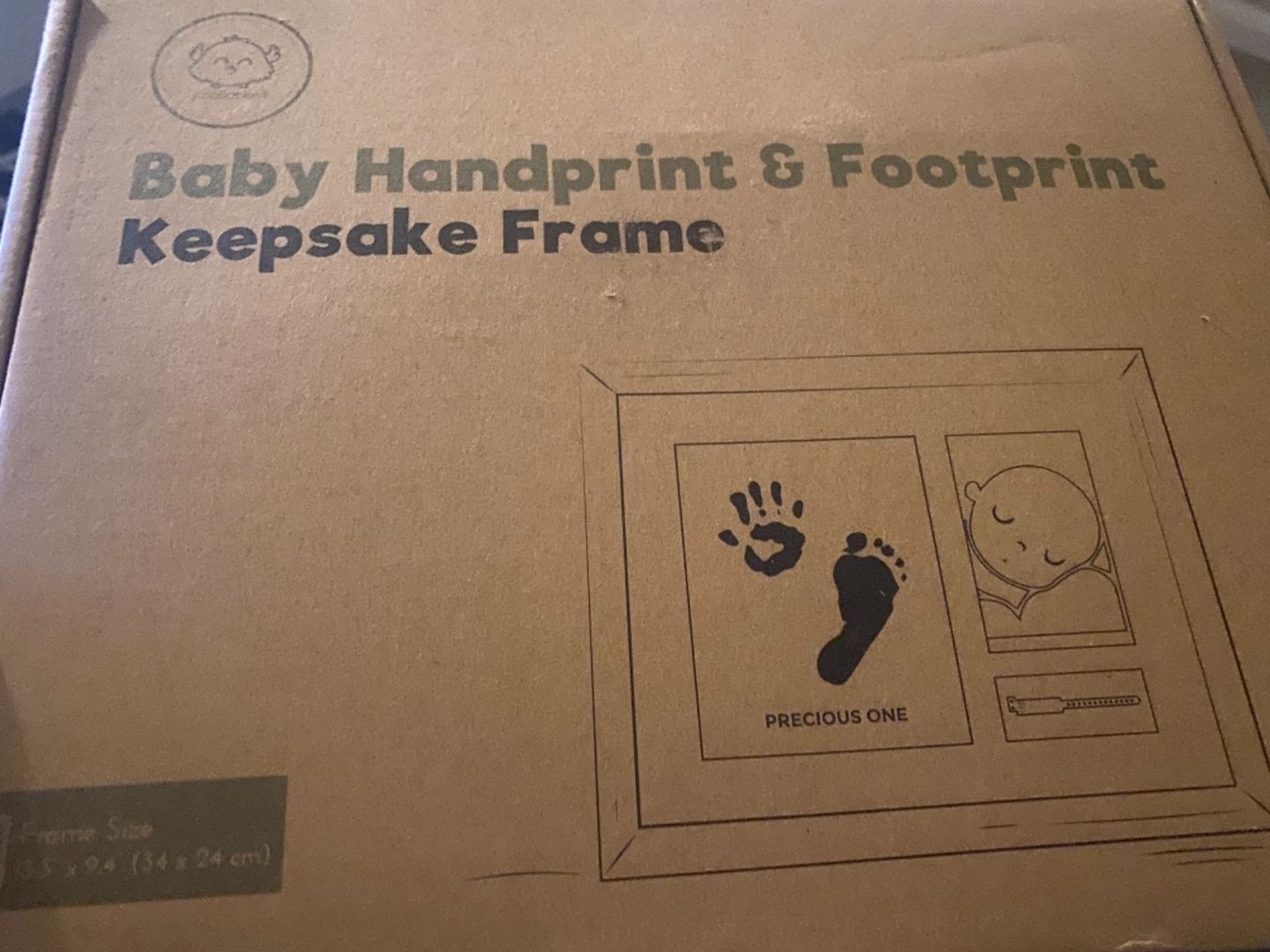 Customer photo review of NOEL Baby Handprint & Footprint Keepsake Frame