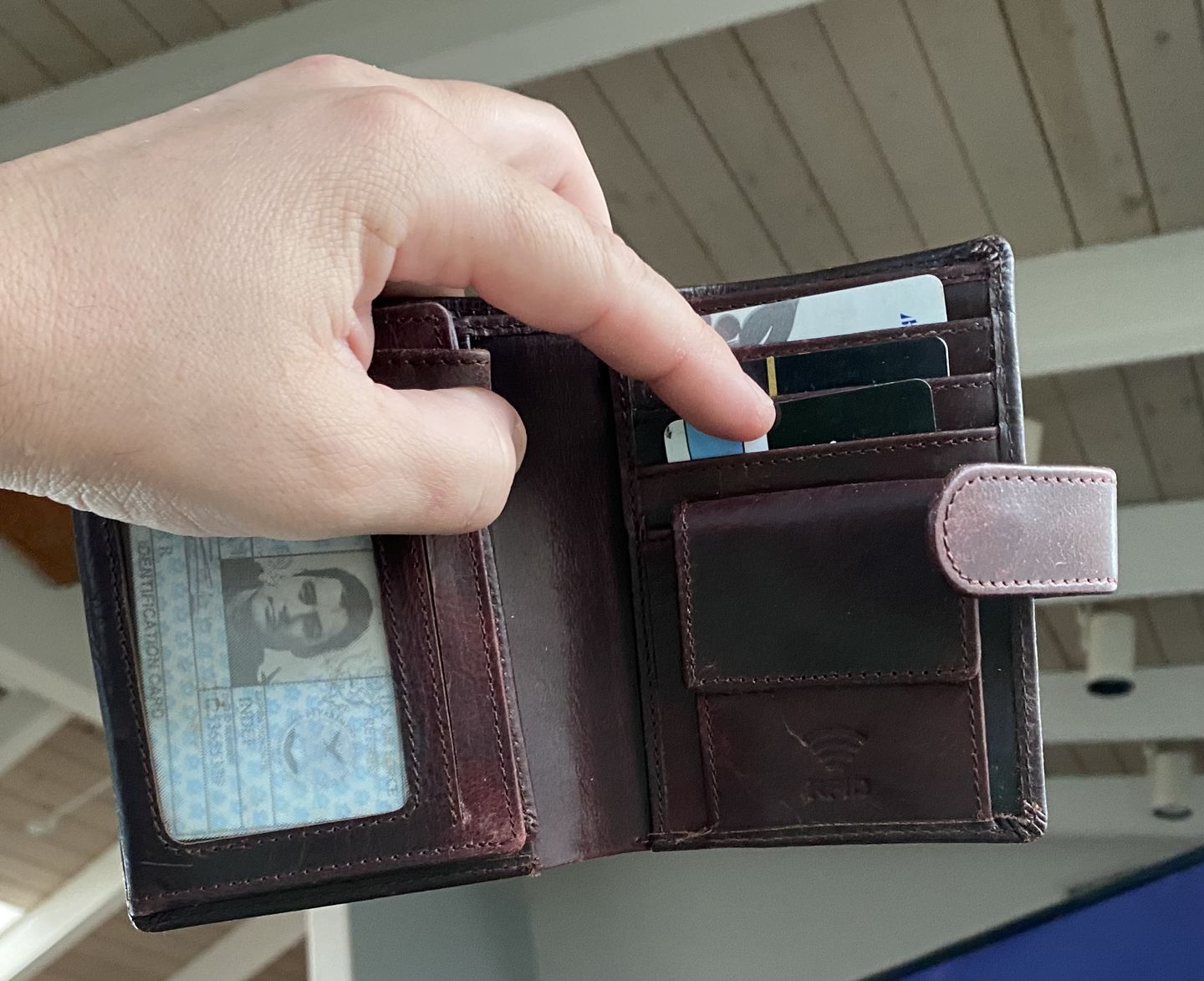 Customer photo review of Full Grain Cowhide Leather Wallet