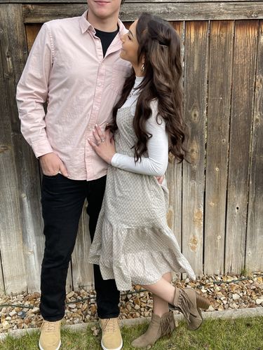 Customer photo review of Full Shine Clip in Extensions 100% Remy Human Hair Balayage (#8/60/18)