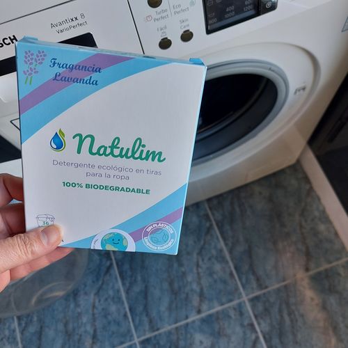 Customer photo review of Eco-Tiras de Detergente 40 lavados Natulim
