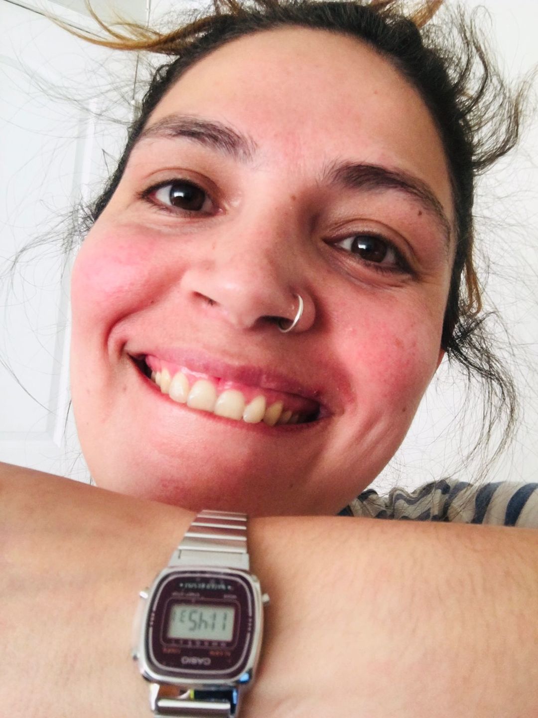 Customer photo review of Reloj Casio Vintage LA670WA-4DF Plateado Granate