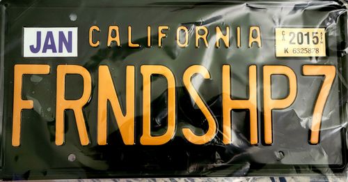 Customer photo review of 1966 CALIFORNIA LICENSE PLATE 6"x12" (156.5mm x 305mm)