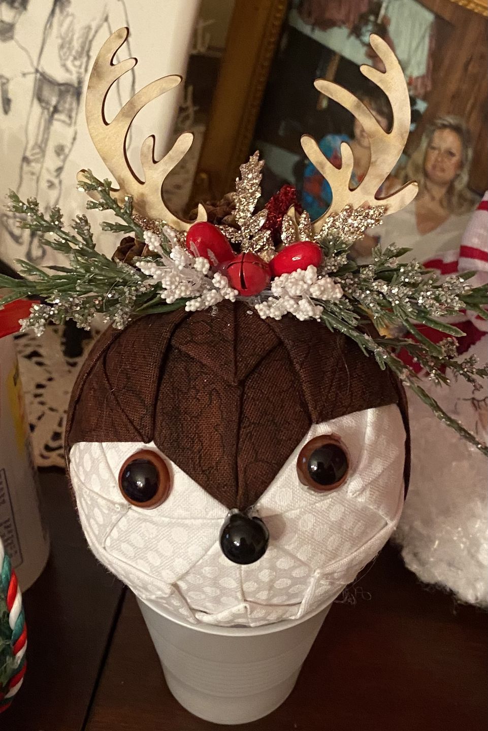 Customer photo review of Unfinished Wooden Reindeer Antlers Shape - Animal - Wildlife - Craft - up to 24" DIY
