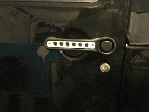 Customer photo review of Aluminum Door Grab Handle Inserts Cover for 11-18 Jeep Wrangler JK/ JKU, 2 Door