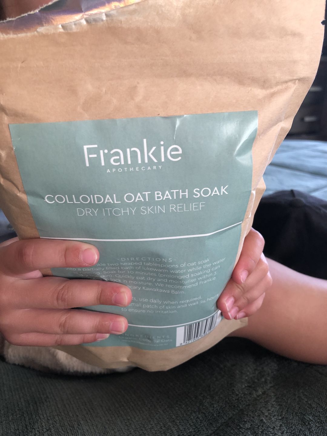 Customer photo review of Colloidal Oat Soothing Bath Soak