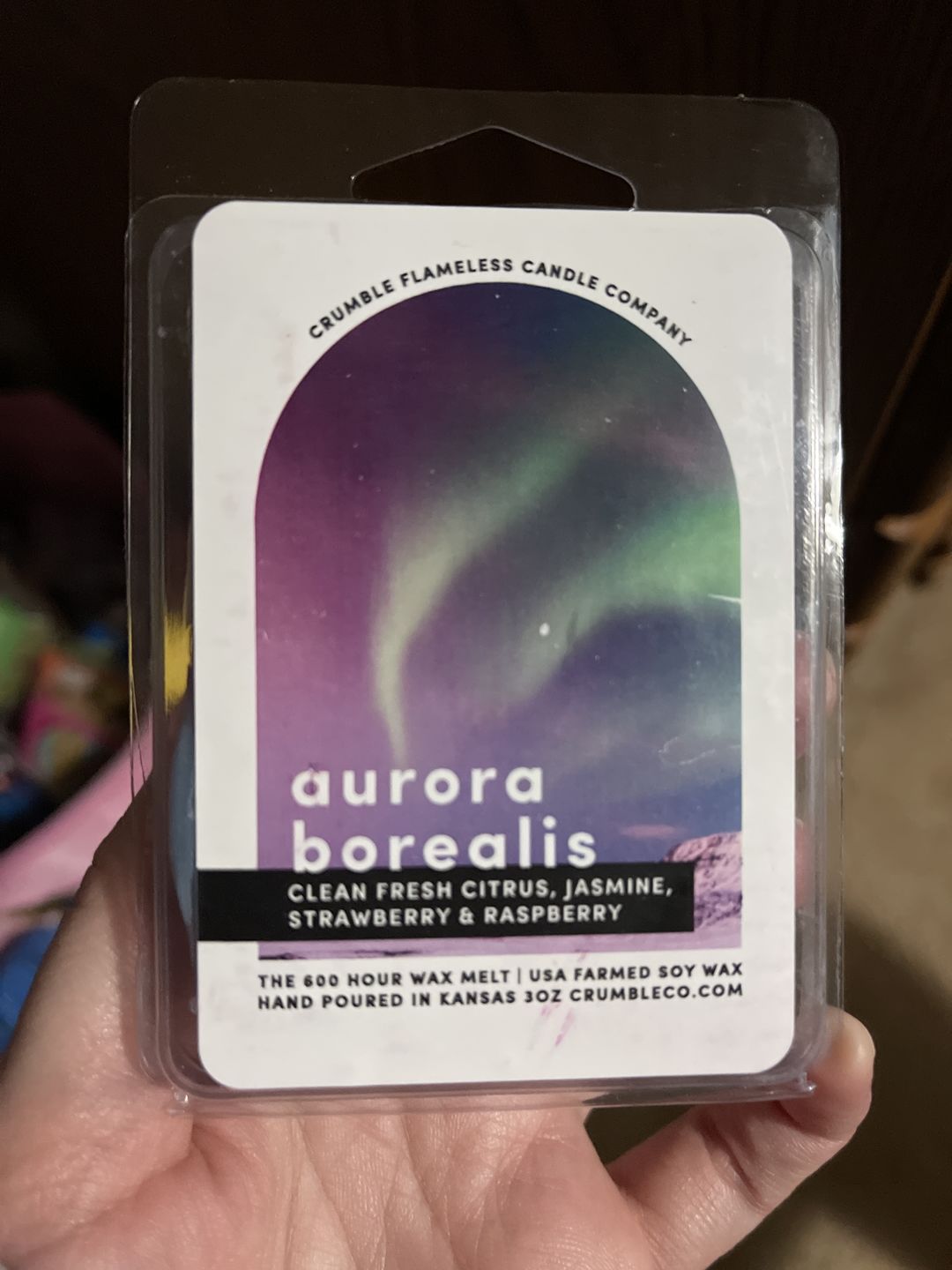 Customer photo review of Aurora Borealis Wax Melts