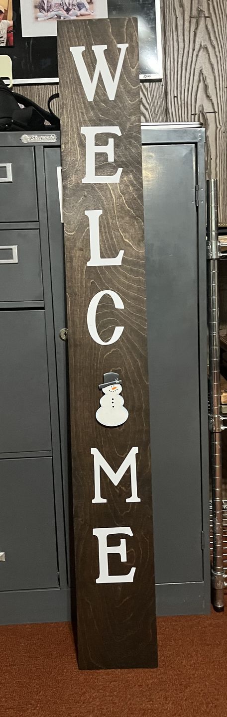 Customer photo review of Unfinished Wooden Snowman Silhoutte - Craft- up to 24" DIY
