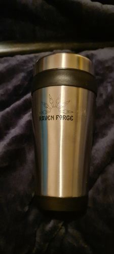 Customer photo review of Raven Forge Travel Mug