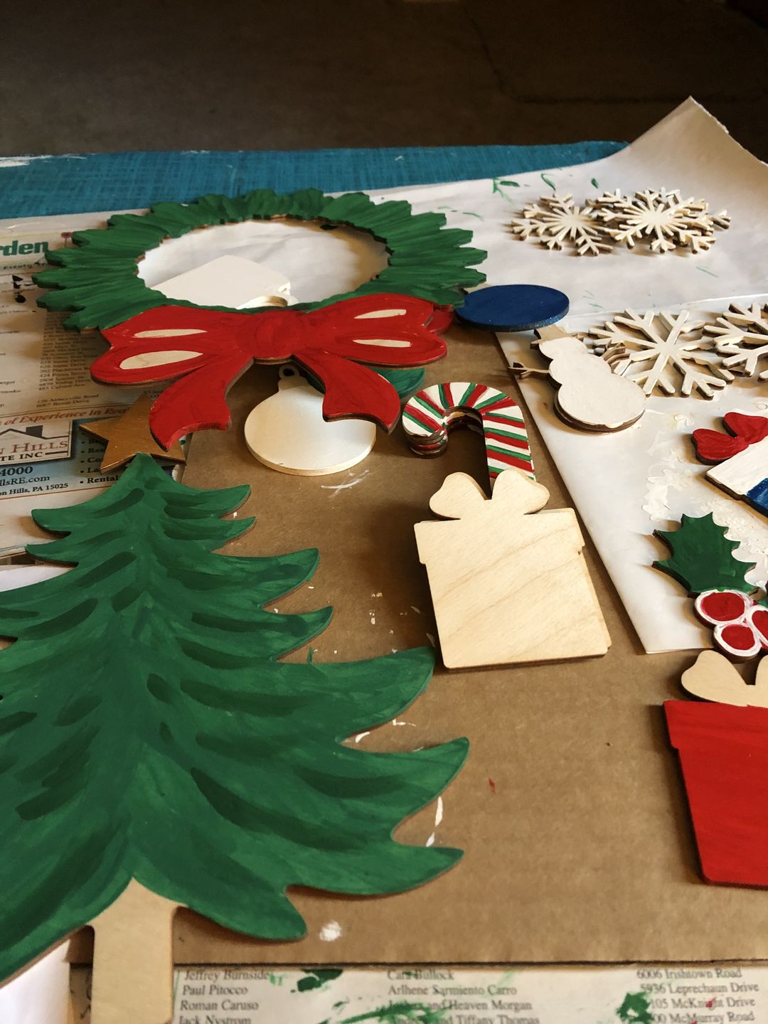 Customer photo review of Unfinished Wooden Simple Snowflake Shape - Winter Decor - Craft - up to 24" DIY
