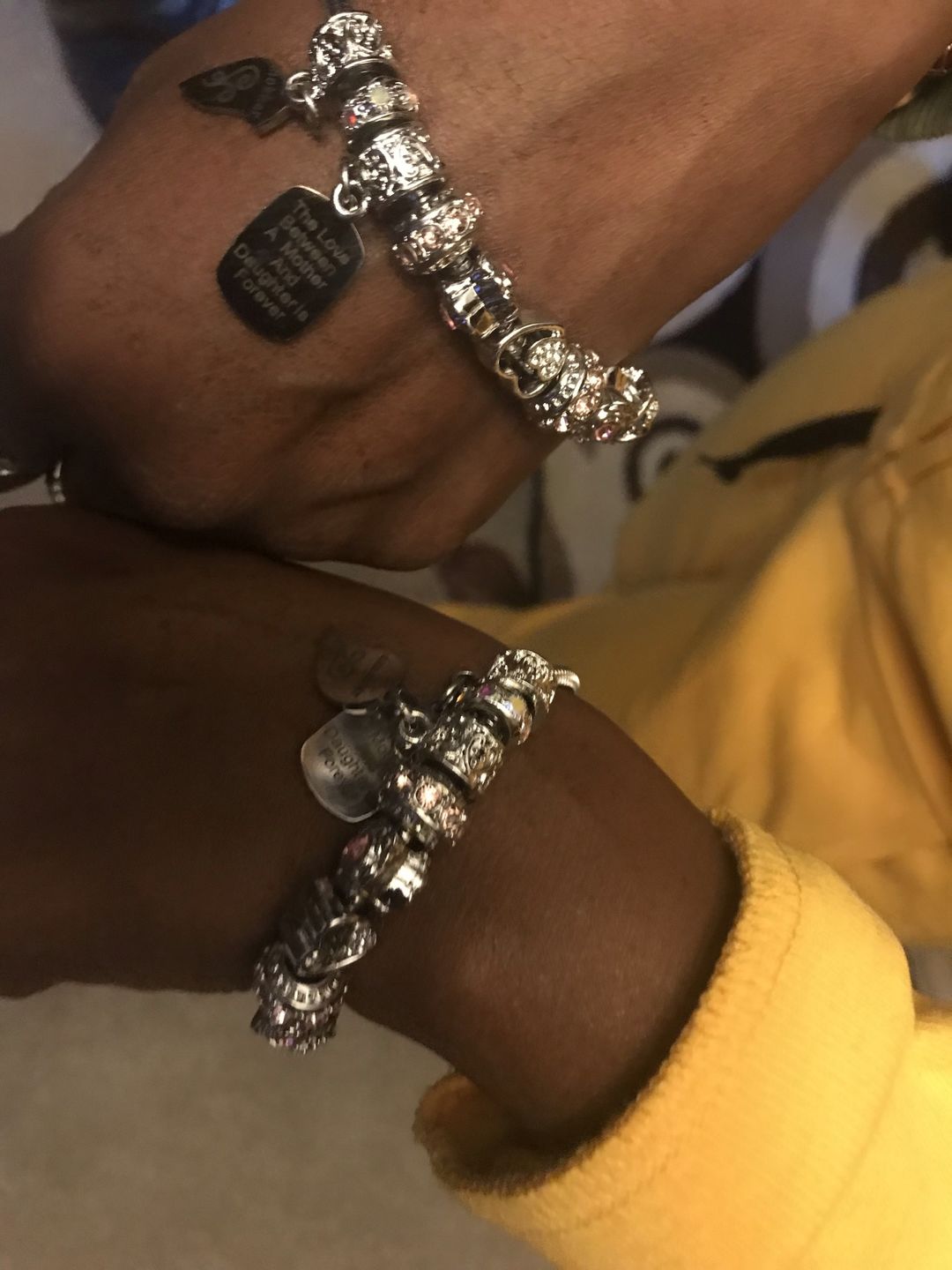 Customer photo review of Mother Daughter Eternal Love Bracelets