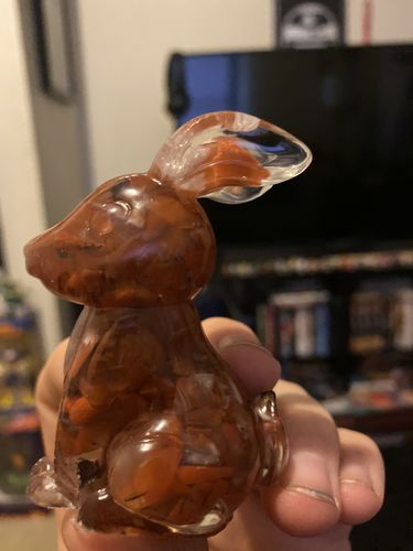 Customer photo review of Resin Bunny with Red Jasper Chips