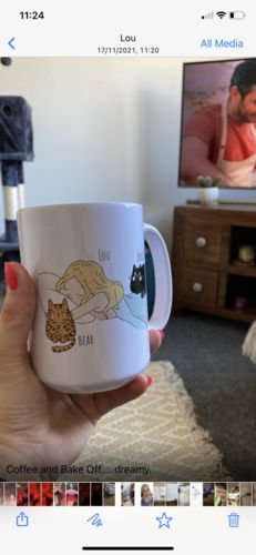 Customer photo review of Personalized Cat Mug