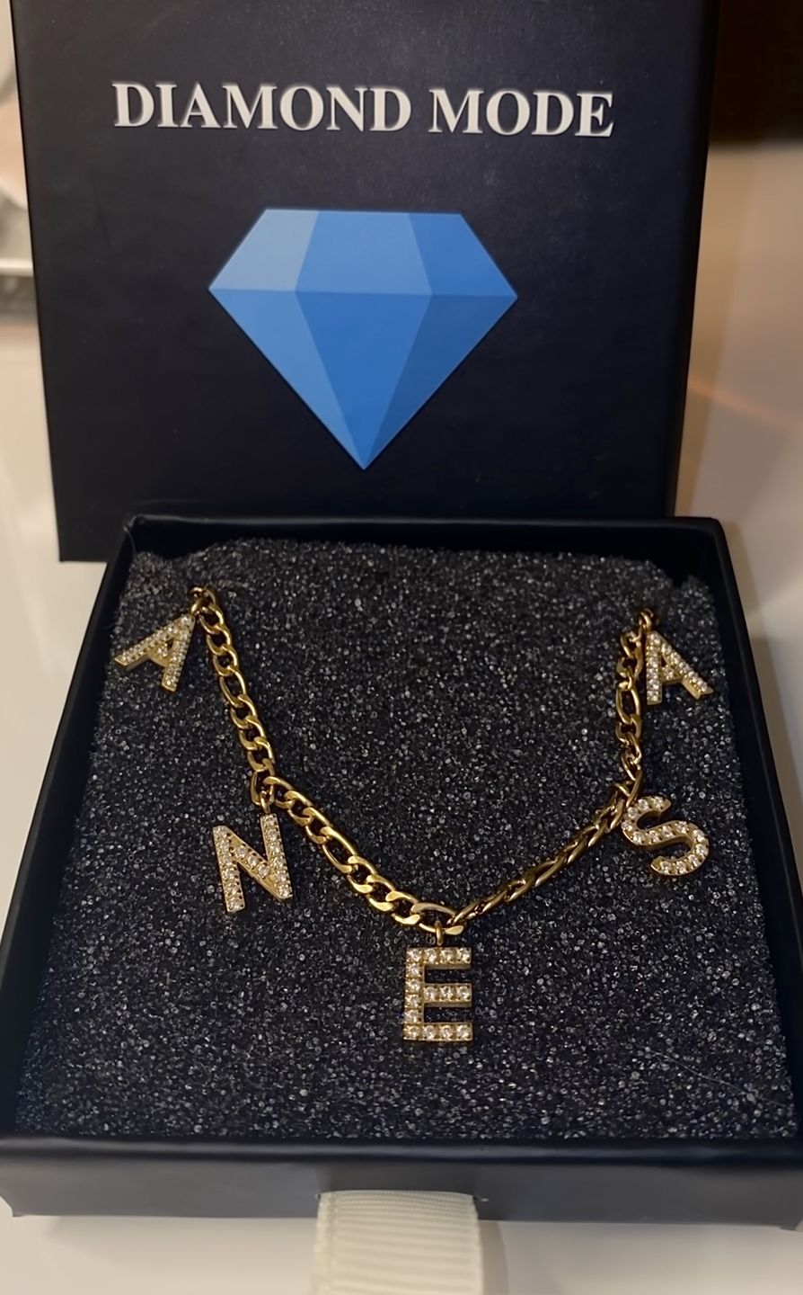 Customer photo review of Namenskette | 18K vergoldet