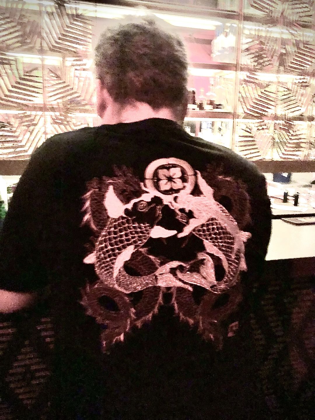 Customer photo review of Double Dragon & Koi Sukajan T-shirt