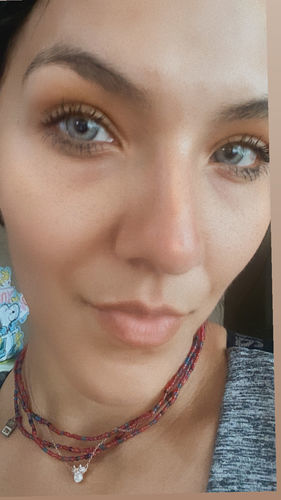 Customer photo review of MOJOSEE Glass Ball Grey Colored Contact Lenses
