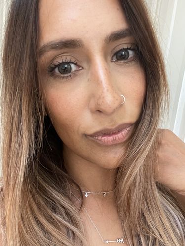 Customer photo review of MOJOSEE Angel Ice Brown Colored Contact Lenses