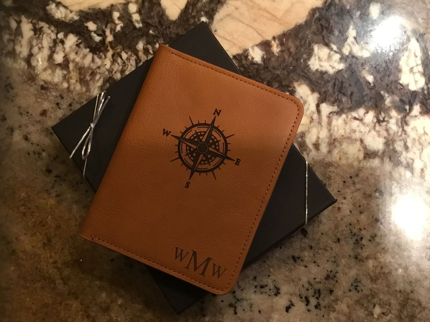 Customer photo review of Personalized Leather Passport Holder