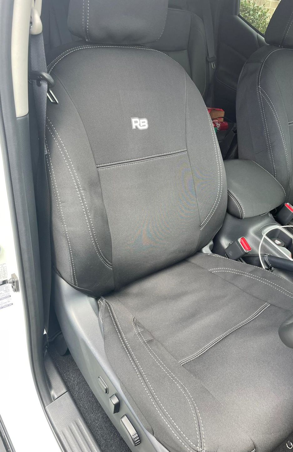 Customer photo review of Nissan Navara NP300 Series 3 & 4 Neoprene 2x Front Seat Covers (Available)