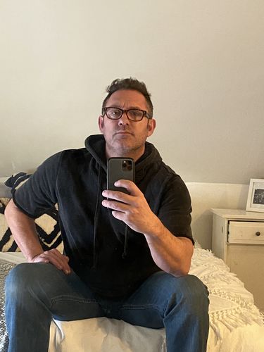 Customer photo review of Size Up Black Acid Warm Up Hoodie