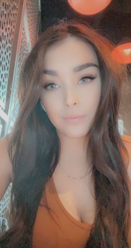 Customer photo review of MOJOSEE Aurora Azu Colored Contact Lenses