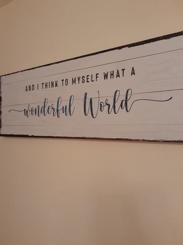 Customer photo review of Bless This Home Sign