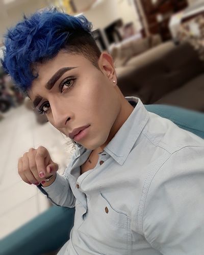 Customer photo review of MOJOSEE Aurora Brown Colored Contact Lenses