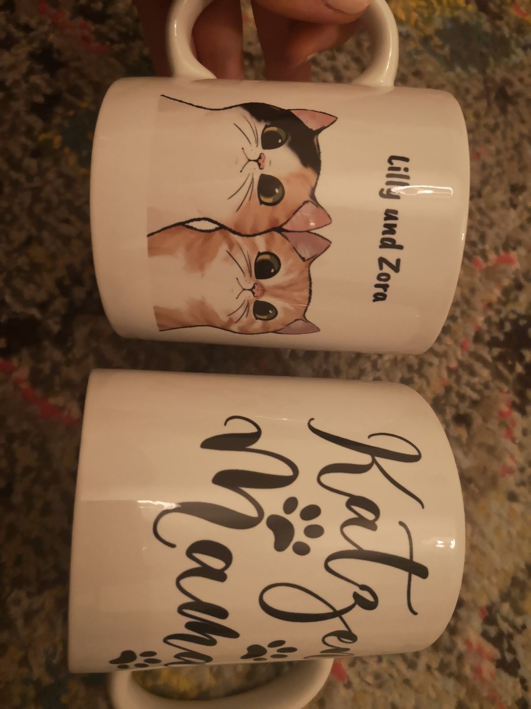 Customer photo review of Neugierige Katzen - Individuelle Tasse