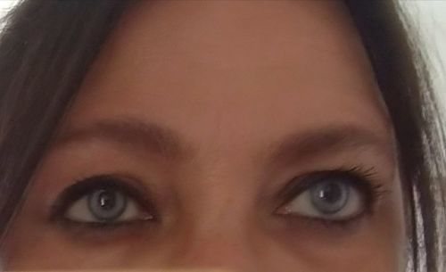 Customer photo review of MOJOSEE Glass Ball Grey Colored Contact Lenses