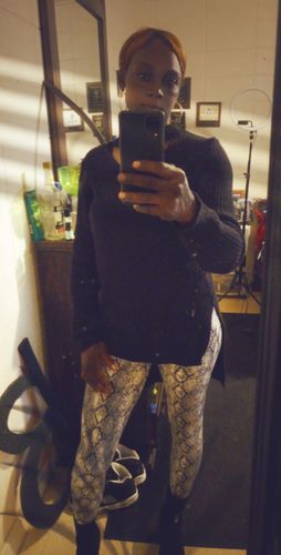 Customer photo review of Snake Print Leggings
