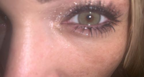 Customer photo review of MOJOSEE Himalaya Brown Colored Contact Lenses