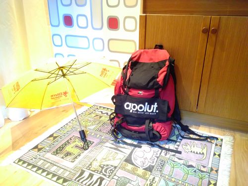 Customer photo review of APOLUT STOFFTASCHE • LOGO & CLAIM - WEISS