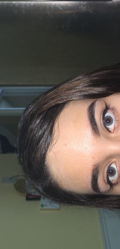 Customer photo review of MOJOSEE Aurora Grey Colored Contact Lenses