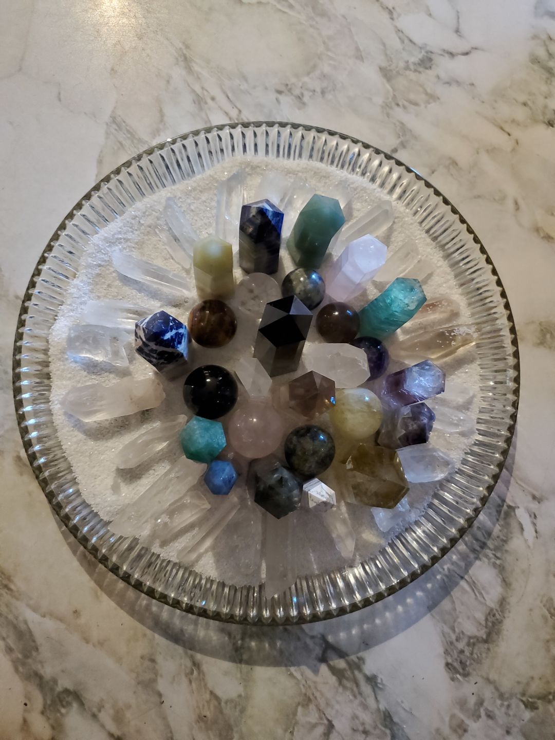Customer photo review of 45 Crystal Super Pack - 16 Points, 9 Spheres & 20 Quartz Shards