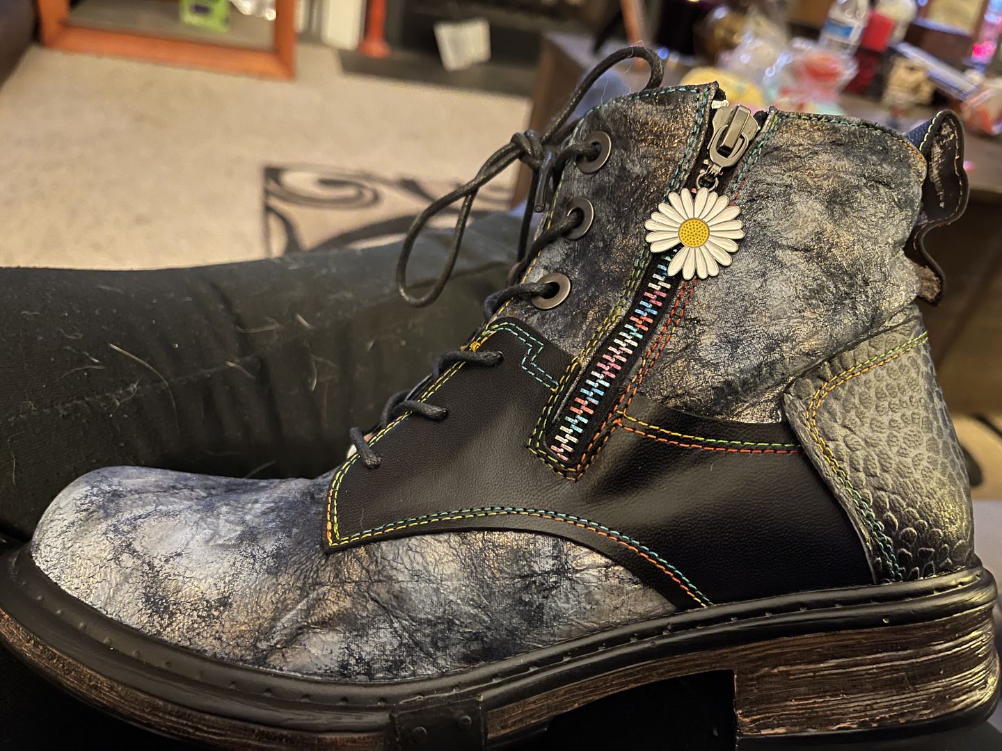 Customer photo review of Genuine Leather Vintage Boots