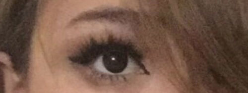 Customer photo review of MOJOSEE Big Eye Girl Black Colored Contact Lenses