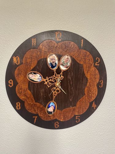 Customer photo review of WEASLEY WALL CLOCK WITH SPOONS OIL EDITION