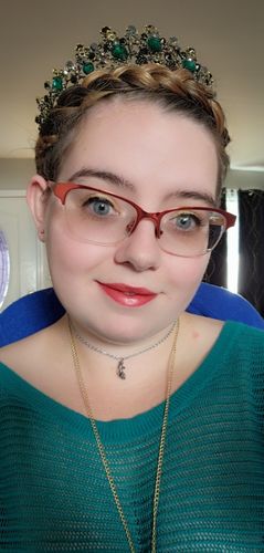 Customer photo review of Baroque Emerald Tiara