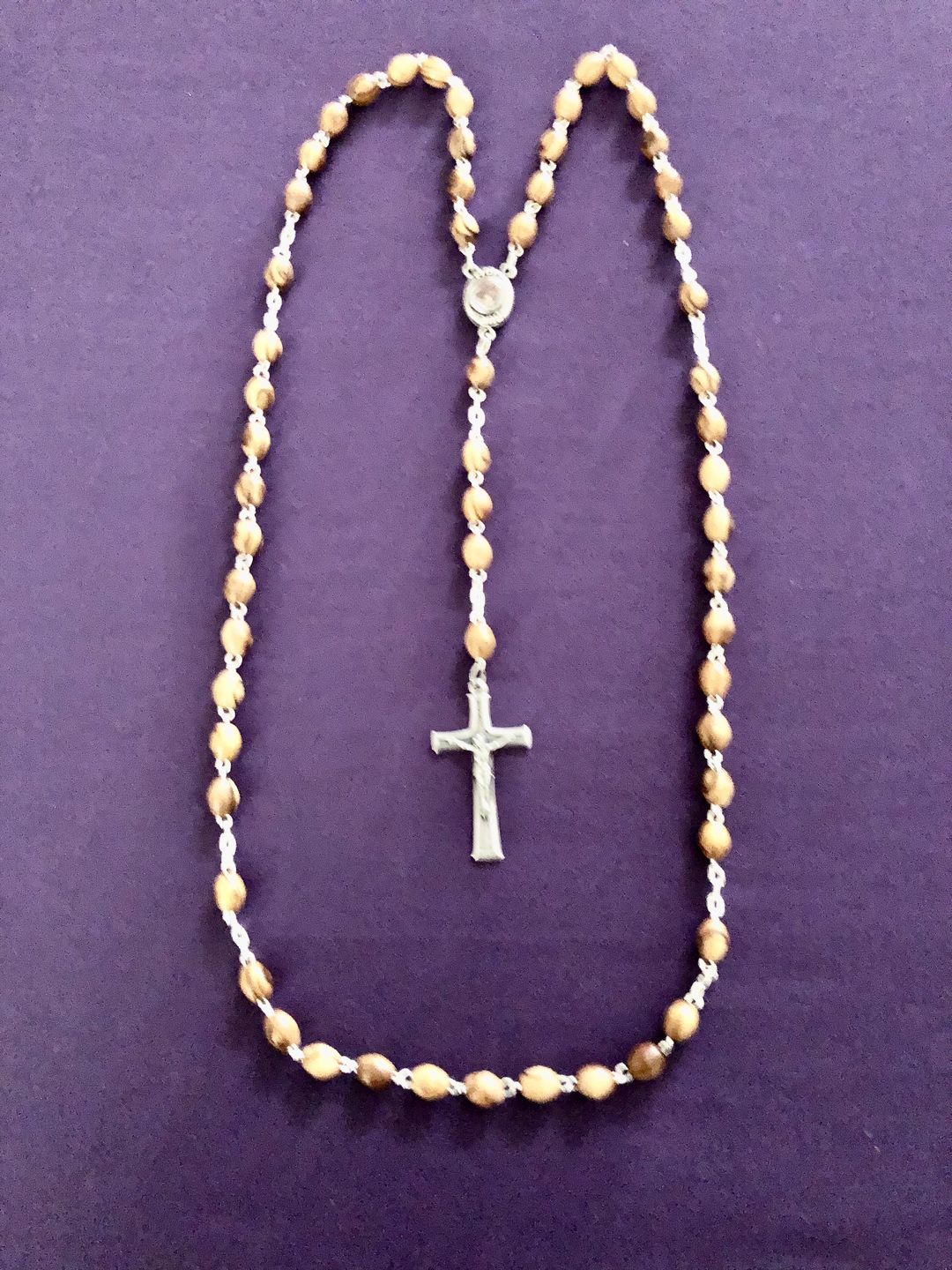 Customer photo review of Olive Wood Beads Rosary with Holy Soil - Holy Land Rosaries