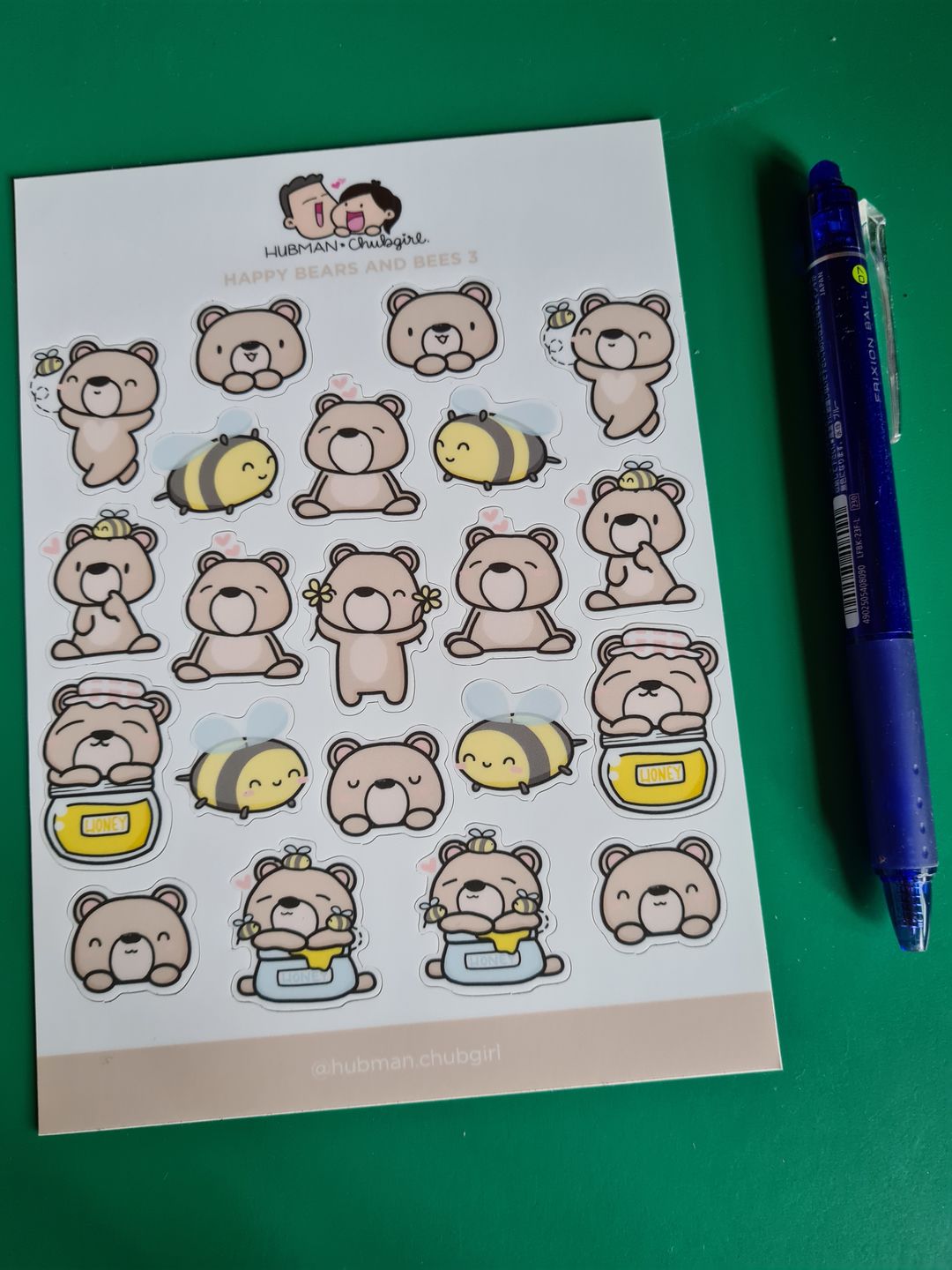 Customer photo review of Sticker Sheet - Happy Bears and Bees 3