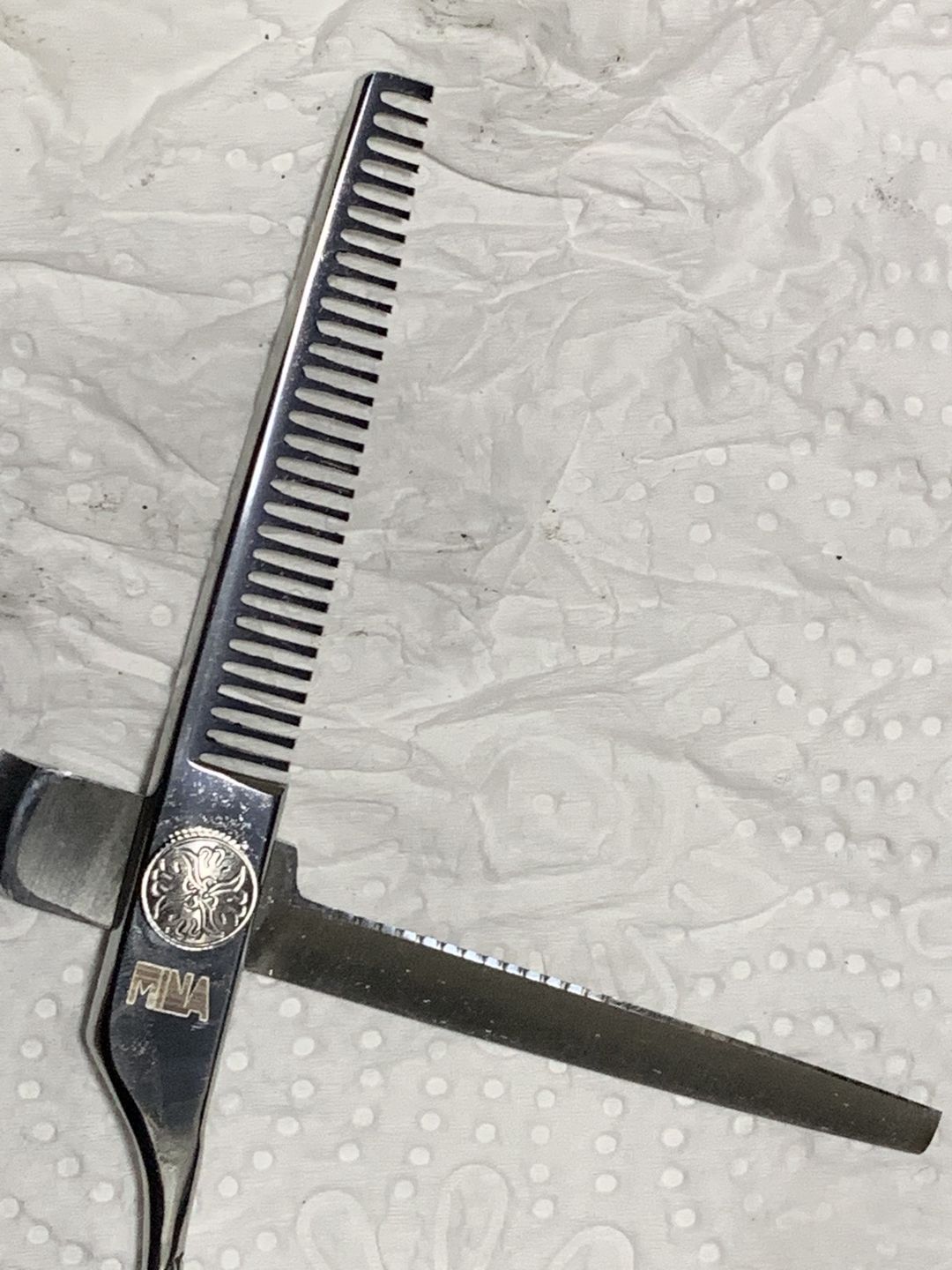 Customer photo review of Mina Sakura Cutting & Thinning Scissors Set
