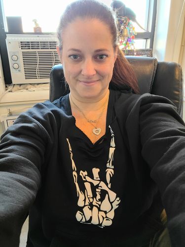 Customer photo review of 153 - Regret Wide Neck Sweatshirt